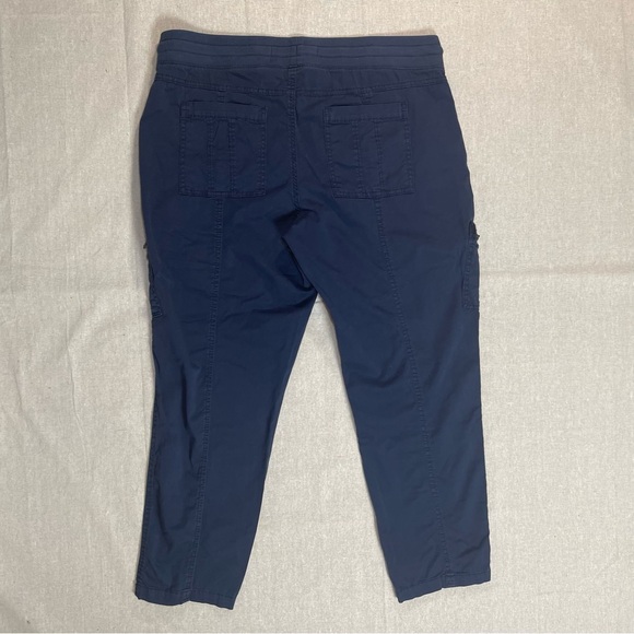 Sonoma | Navy Drawstring Cropped Cargo Pants | Size 14 - Picture 2 of 10